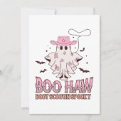 カウガール不気味ウエスタンおもしろいハロウィーン 招待状 (正面)