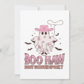 カウガール不気味ウエスタンおもしろいハロウィーン 招待状 (裏面)