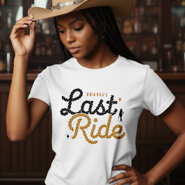カウガール独身最後の夜 ブラウンロープ ラストライド Tシャツ