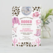カウガール西部劇2歳誕生日パーティー 招待状 (スタンド正面)