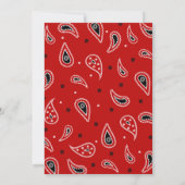 カウガール誕生日招待状 / ウェスタン / グリッター 招待状 (裏面)