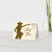 カウガール ウィップ ブライズ シャワー サンキューカード (正面)