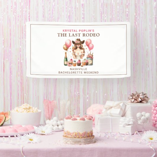 カウガール ウェスタン ロデオ 横断幕 (パーティー)