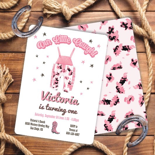 カウガール ウェスタン 誕生日パーティー 招待状