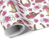 カウガール ウェディング ギフト包装紙 ラッピングペーパー (ロールコーナー)