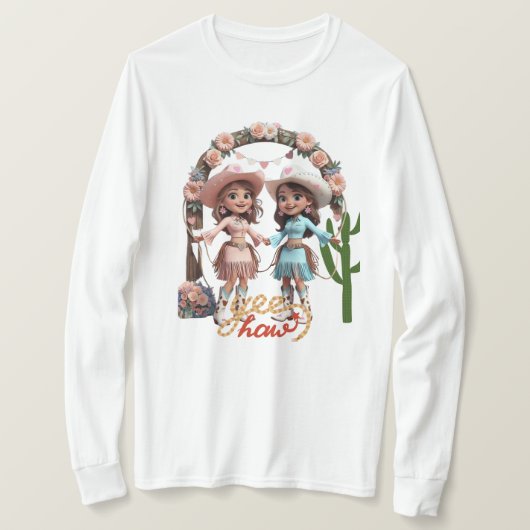 カウガール ウェディング セレブレーション Tシャツ (デザイン正面)