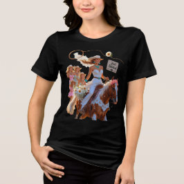 カウガール ウェディング ブリス - 永遠へのサマー ライド トライブレンドTシャツ