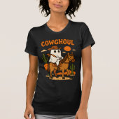 カウガール カウボーイ おばけ ハロウィン 西部 Tシャツ (正面)