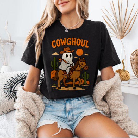カウガール カウボーイ おばけ ハロウィン 西部 Tシャツ