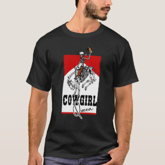 カウガール クイーン ロデオ ウエスタン カントリー サザン カウガール Tシャツ