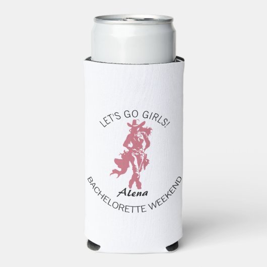 カウガール・クルー独身最後の祭り スリム缶クーラー (Seltzer正面)