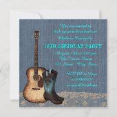 カウガール スイート16 パーティー 招待状 (裏面)