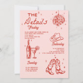 カウガール ディスコ ブライズゲート ロデオ ウィークエンド 招待状 (裏面)