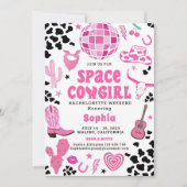 カウガール ディスコ ブライズメイド ウィークエンド 予定表 招待状 (正面)