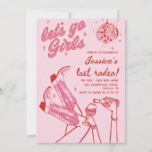 カウガール ディスコ ブライズメイド ロデオ ウィークエンド 招待状 (正面)