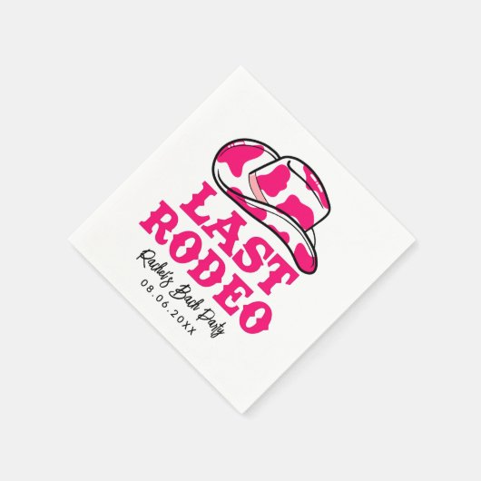 カウガール ディスコ ラスト ロデオ ブライズ バチェロレッテ スクエア ペーパー スタンダードカクテルナプキン (角)