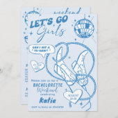 カウガール ディスコ ロデオ ブライズゲート ウィークエンド 招待状 (正面/裏面)