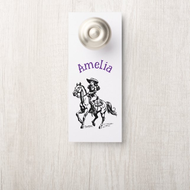 カウガール ドアノブサイン (ノブ)