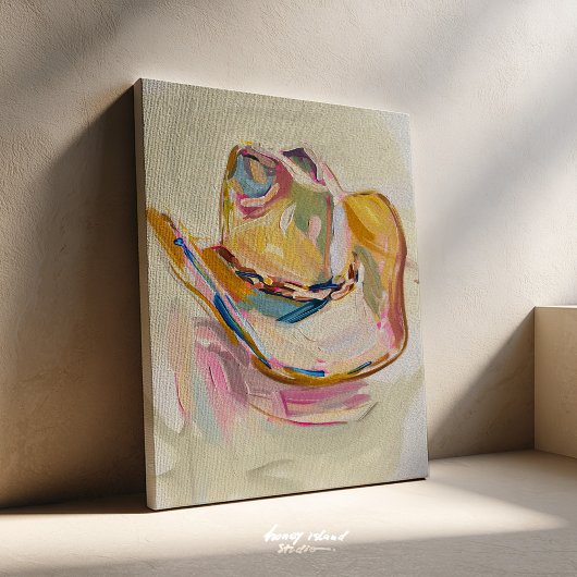 カウガール ハット ウォール アート キャンバス