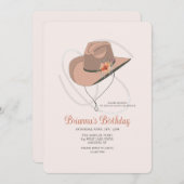 カウガール ハット 招待状 (正面/裏面)