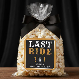 カウガール・バチェロレッテ・パーティー・ラスト・ライド・ブラウン スクエアシール