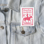 カウガール ピンク ウェスタン バチェロレッテ 永遠に 缶バッジ (インサイチュ)