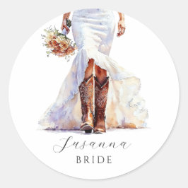 カウガール ブライド ブーツ ウェディングドレス ラウンドシール