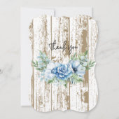 カウガール ブルー フラワール ブライズシャワー 招待状 (裏面)