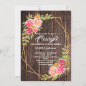 カウガール ベビーシャワー 招待状 (正面)