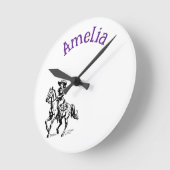 カウガール ラウンド壁時計 (傾斜)