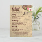 カウガール ラスティック フラワーデスティネーション パーティー 行程 招待状 (スタンド正面)