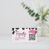 カウガール ラストロデオ ピンク QR コード レジストリーカード エンクロージャーカード (スタンド正面)