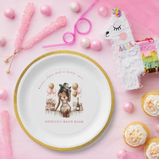 カウガール ラスト ロデオ ウェスタン バチェロレッテ パーティー ペーパープレート (パーティー)