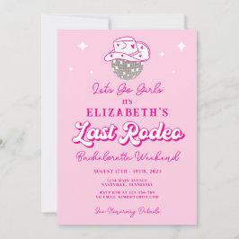 カウガール ラスト ロデオ バチェロレッテ パーティー 招待状