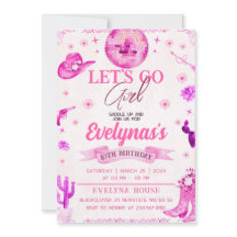 カウガール レッツゴー パーティー 招待状