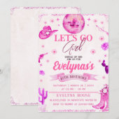 カウガール レッツゴー パーティー 招待状 (正面/裏面)