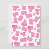 カウガール ロデオ ハットピンク 1歳 誕生日 招待状 (裏面)