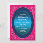 カウガール・ロデオ・ミュートン・バスティン' 招待状 (裏面)