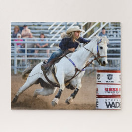 カウガール ロデオ 馬 バレル ウエスタン スポーツ ジグソーパズル