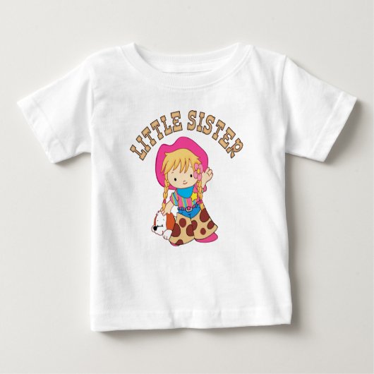 カウキッズリトルシスター ベビーTシャツ (正面)