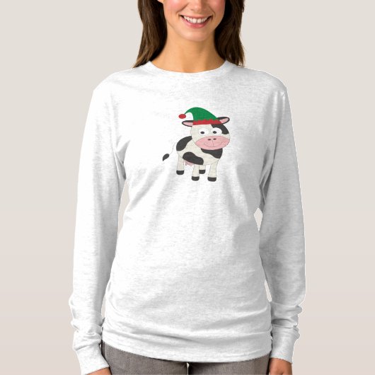 カウクリスマス小妖精や小人 Tシャツ (正面)