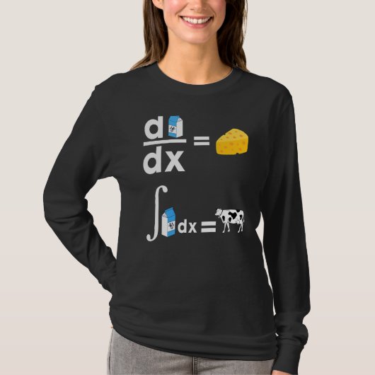 カウクルス数学カウミルクチーズ数学男性へ女性 Tシャツ (正面)