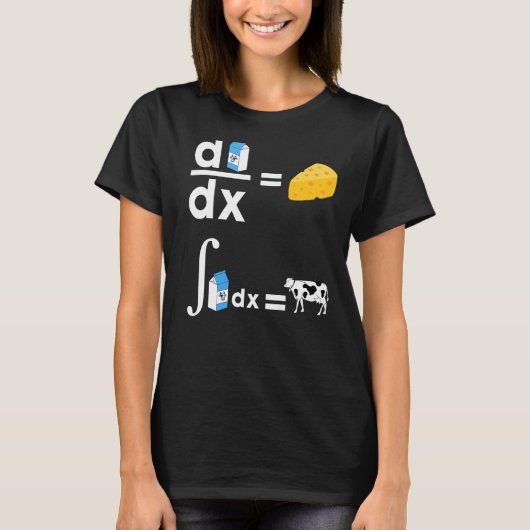 カウクルス数学カウミルクチーズ数学男性へ女性 Tシャツ (正面)