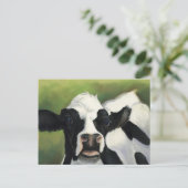 カウクローズアップ絵葉書 ポストカード (スタンド正面)