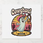 カウグウルハロウィン不気味 スパークリングワインラベル (シングルラベル)