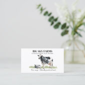 カウグラス – 食べ物を与え農業ファーム水カラーカーフ 名刺 (スタンド正面)