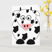 カウグリーティングカード カード (黄色い花)