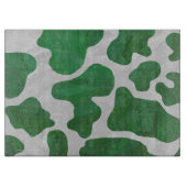 カウグリーンとホワイトプリント カッティングボード (正面)