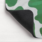 カウグリーンとホワイトプリント マウスパッド (コーナー)