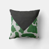 カウグリーンとホワイトモノグラム クッション (裏面)